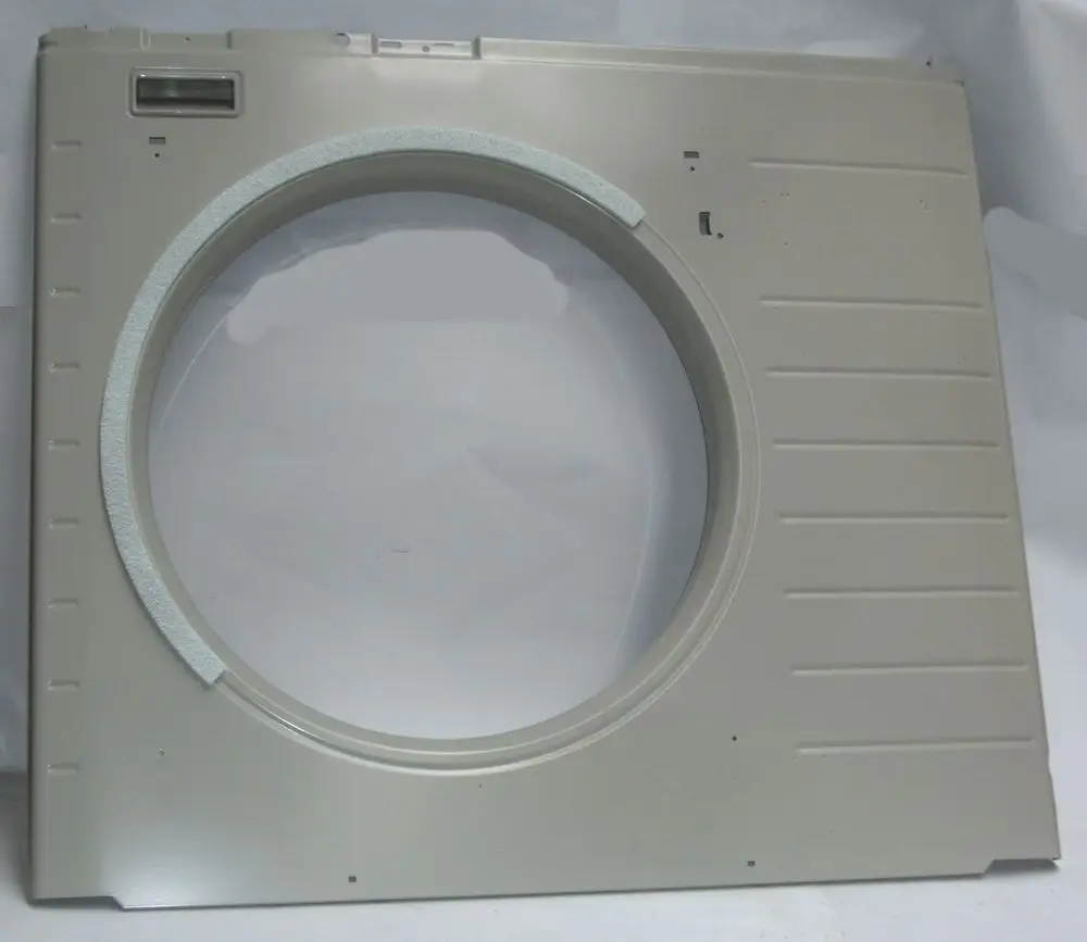 Daikin Frontblech in Grauton mit runder Öffnung in der Mitte, geeignet für Heizgeräte, auf hellem Hintergrund.